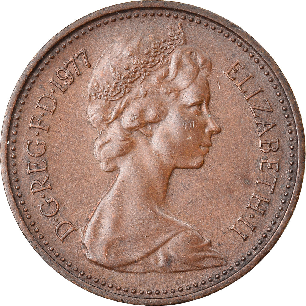 Monnaie, Grande-Bretagne, Elizabeth II, New Penny, 1977, TB+, Bronze, KM:915