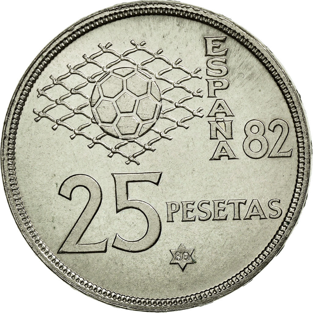 Moneda, España, Juan Carlos I, 25 Pesetas, 1980, EBC+, Cobre - níquel, KM:818