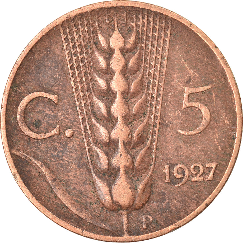 Monnaie, Italie, Vittorio Emanuele III, 5 Centesimi, 1927, Rome, TB+, Bronze