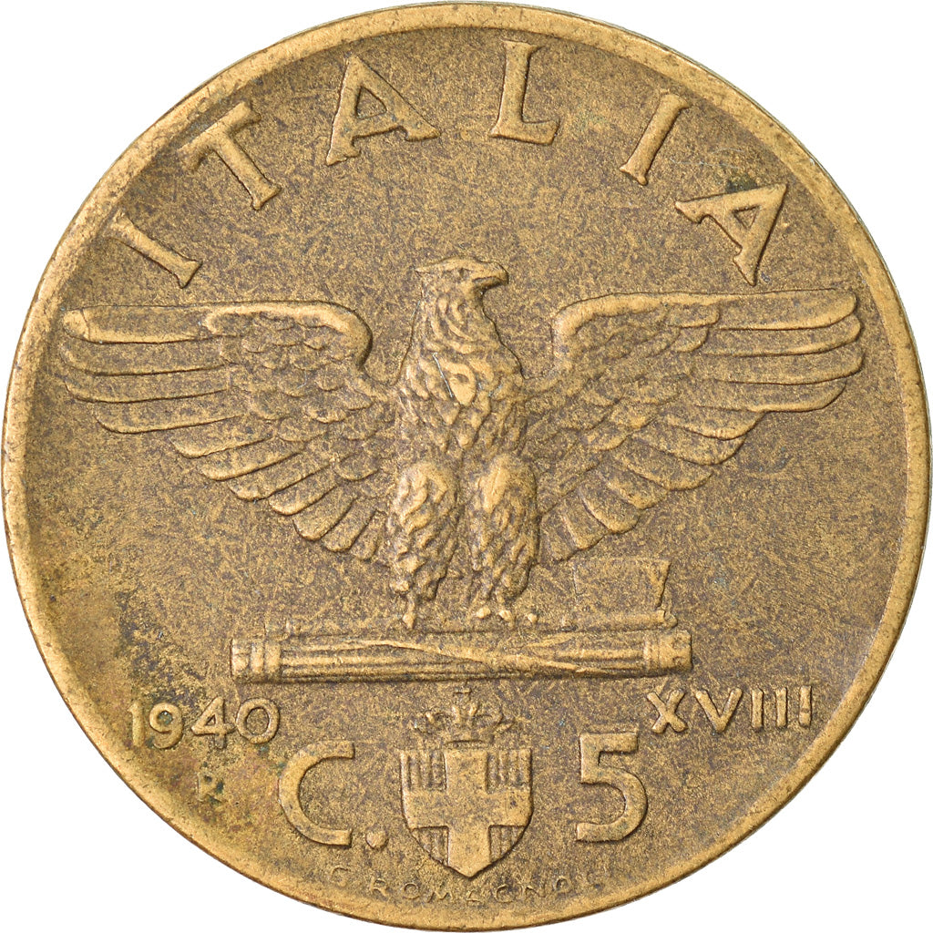 Münze, Italien, Vittorio Emanuele III, 5 Centesimi, 1940, Rome, S+
