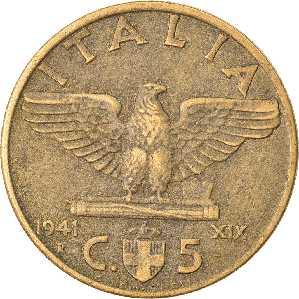 Moneta, Italia, Vittorio Emanuele III, 5 Centesimi, 1941, Rome, MB+