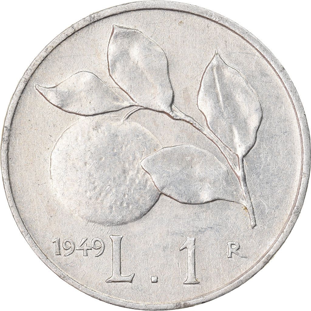 Moneta, Włochy, Lira, 1949, Rome, EF(40-45), Aluminium, KM:87