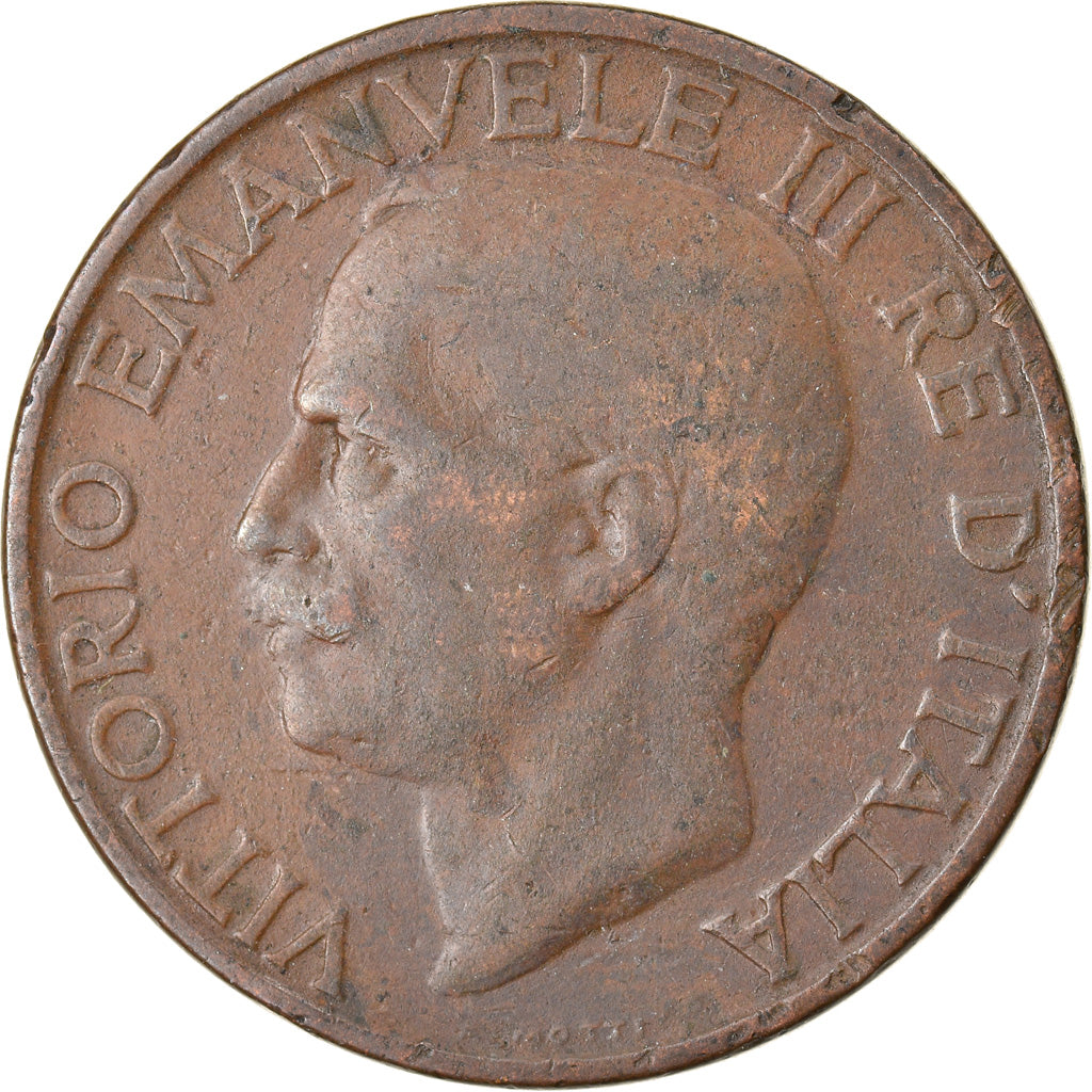 Coin, Italy, Vittorio Emanuele III, 10 Centesimi, 1928, Rome, EF(40-45), Bronze