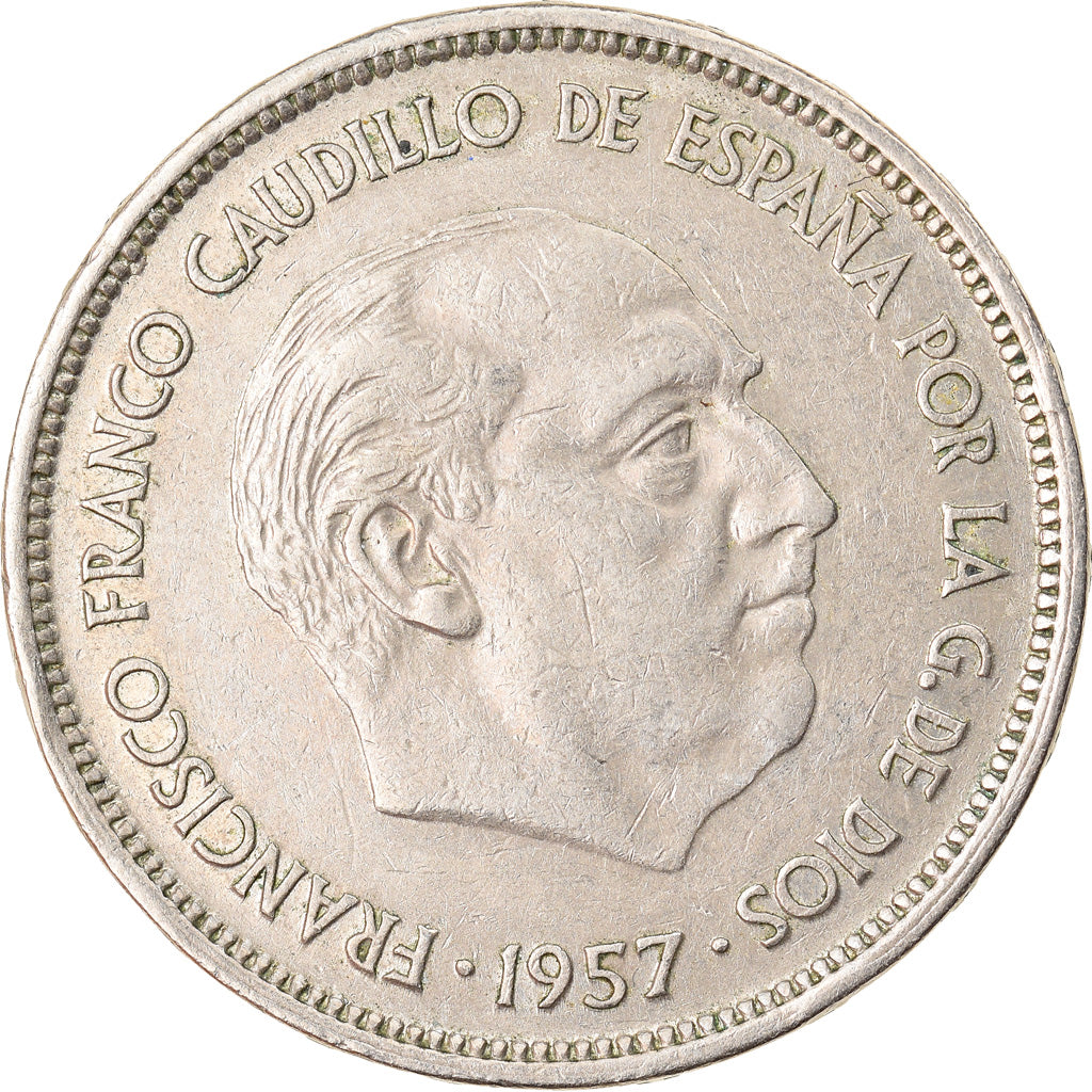Moeda, Espanha, Caudillo and regent, 25 Pesetas, 1974, EF(40-45), Cobre-níquel