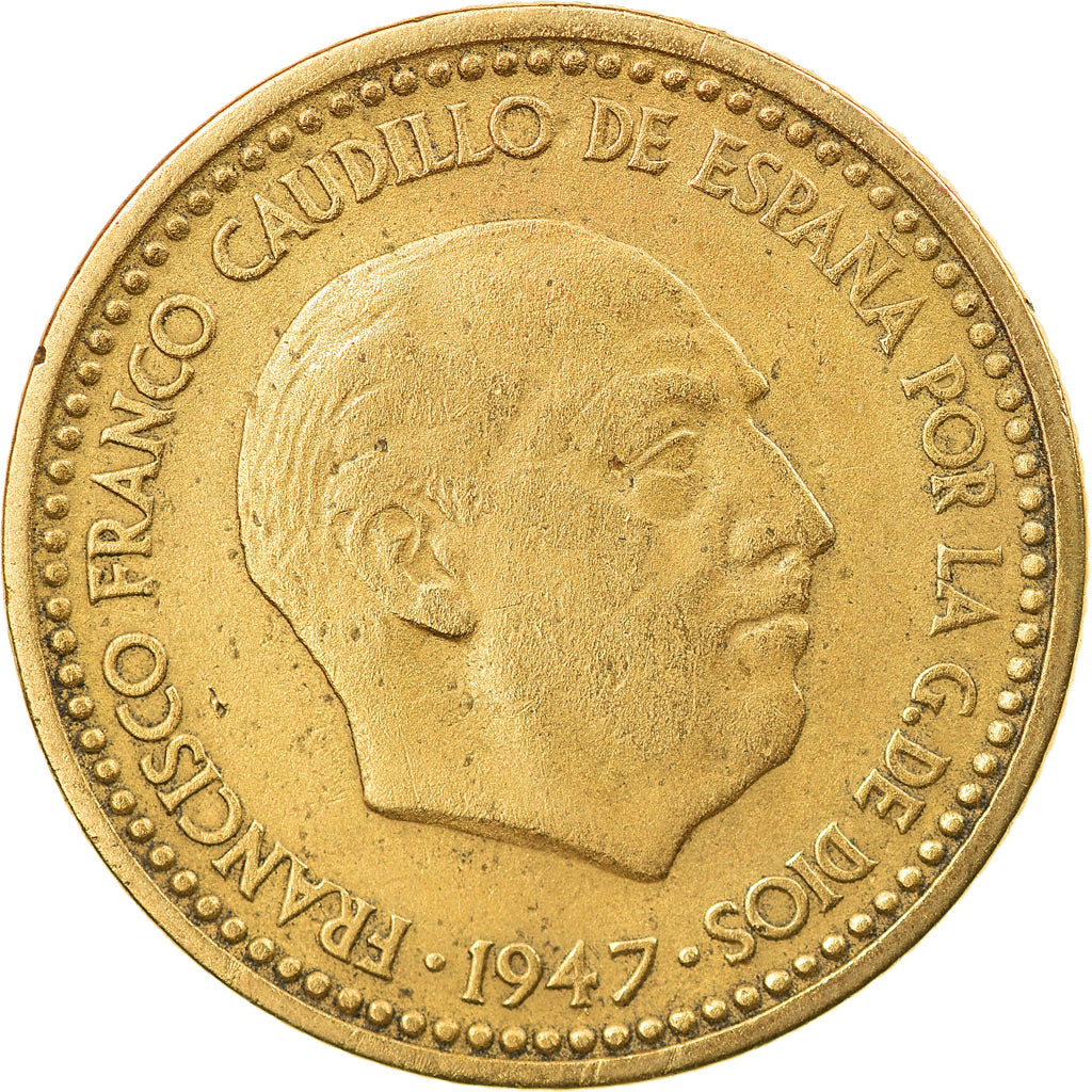 Coin, Spain, Francisco Franco, caudillo, Peseta, 1951, EF(40-45)