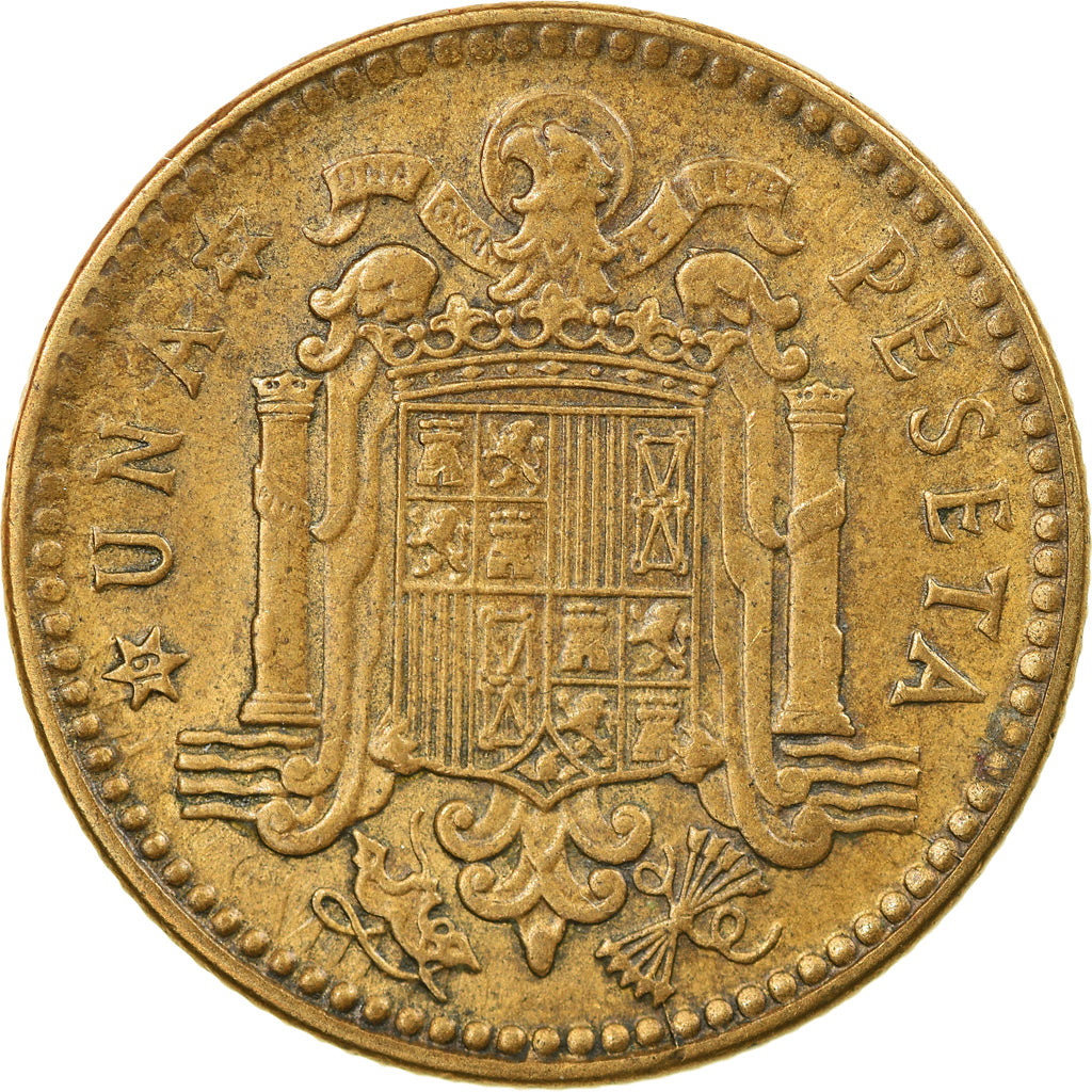 Coin, Spain, Francisco Franco, caudillo, Peseta, 1967, VF(30-35)