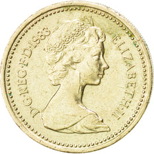 GREAT BRITAIN, Pound, 1983, KM #933, AU(50-53), Nickel-Brass, 22.5, 9.43