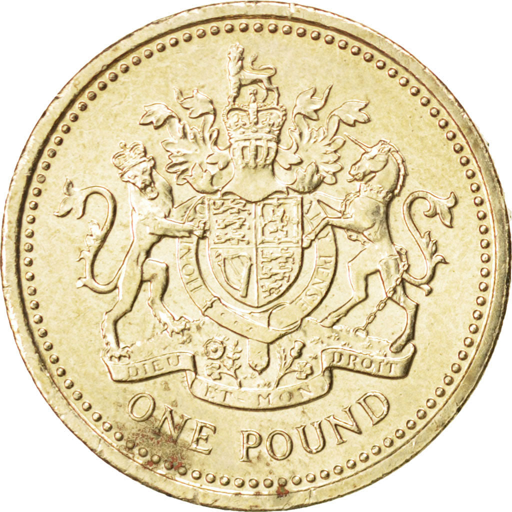 GREAT BRITAIN, Pound, 1983, KM #933, AU(50-53), Nickel-Brass, 22.5, 9.41