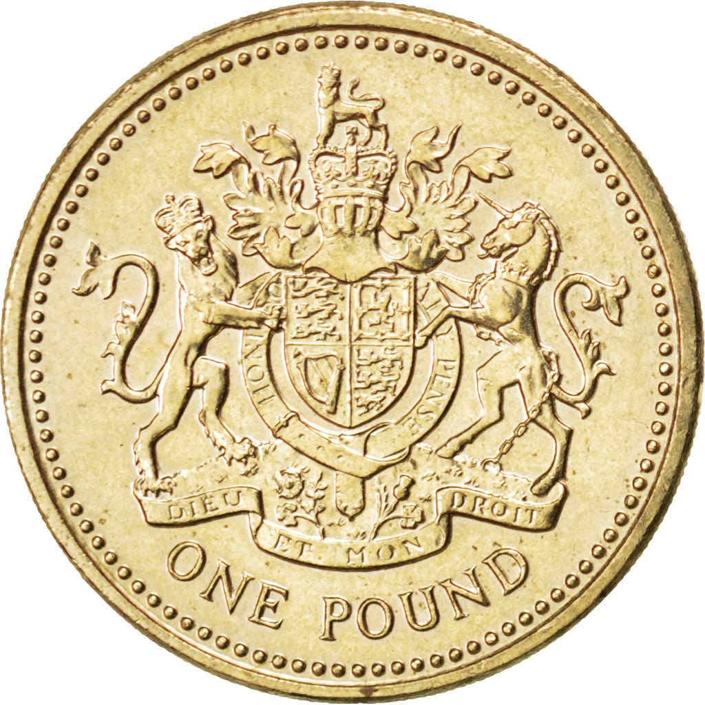 GREAT BRITAIN, Pound, 1983, KM #933, AU(55-58), Nickel-Brass, 22.5, 9.64