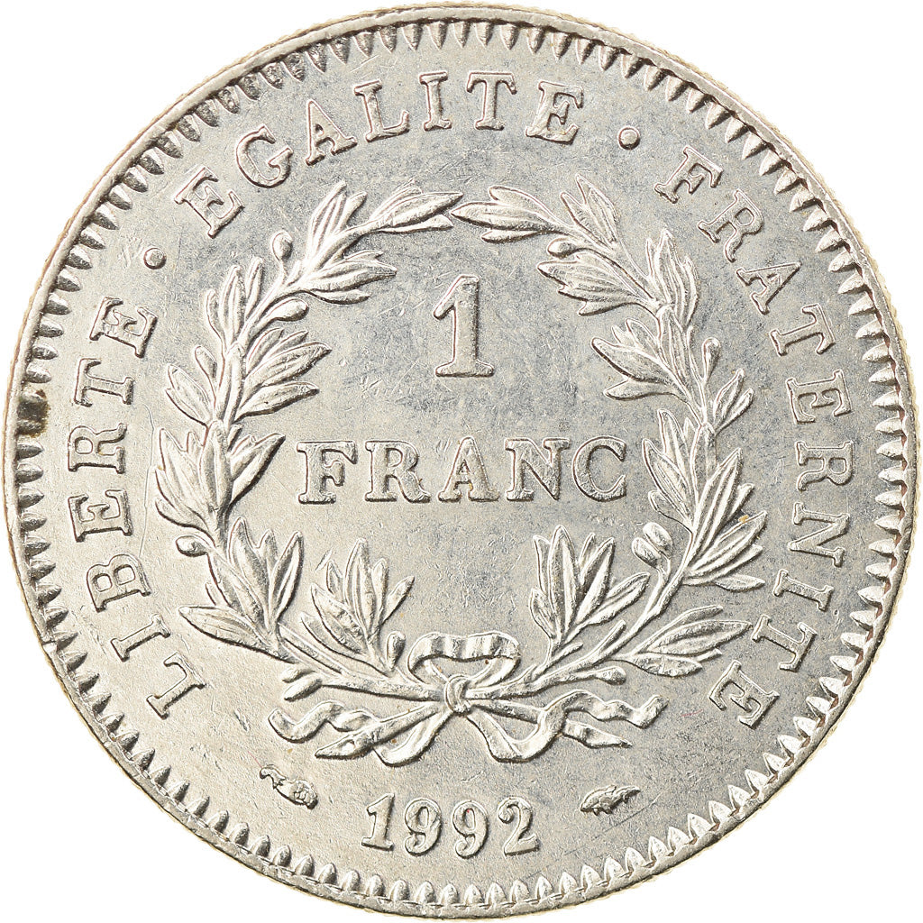 Moeda, França, République, Franc, 1992, Paris, EF(40-45), Níquel, KM:1004.1