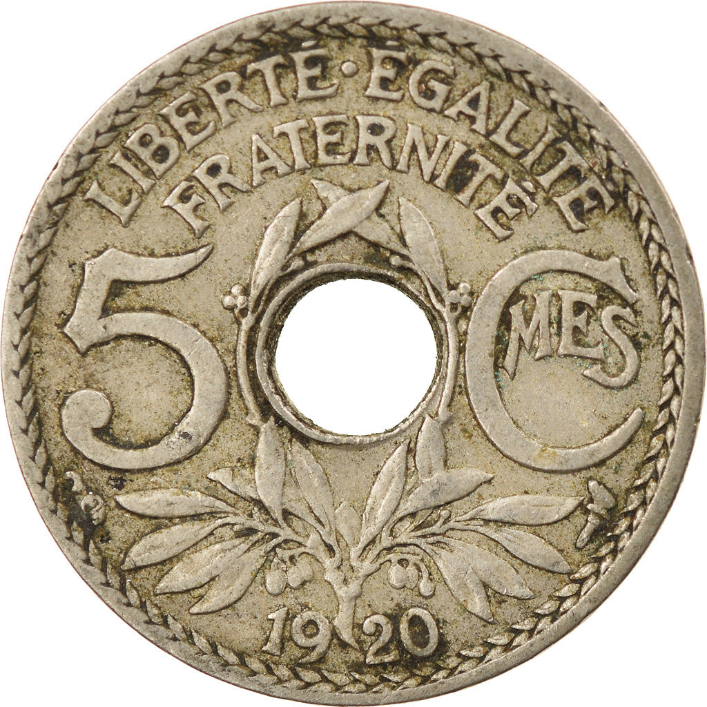 Monnaie, France, Lindauer, 5 Centimes, 1920, Paris, TB+, Copper-nickel