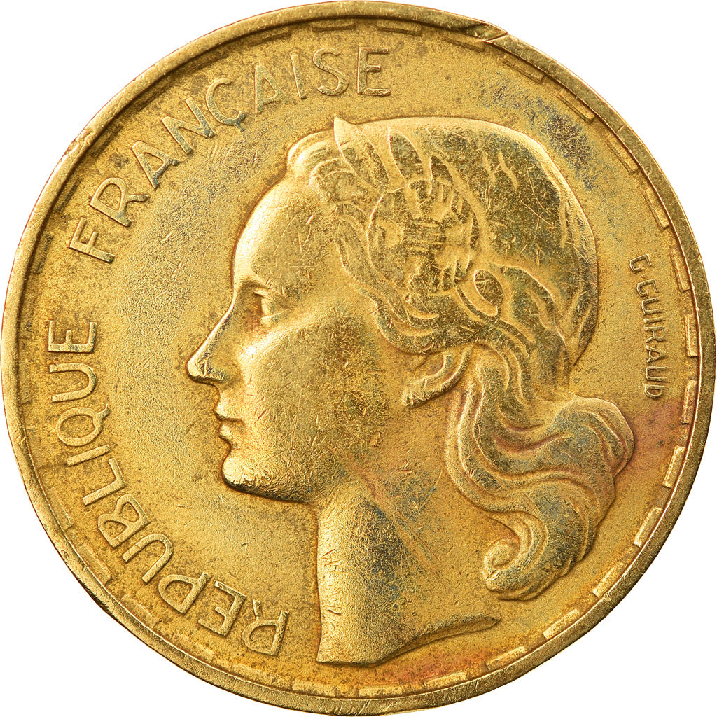 Coin, France, Guiraud, 20 Francs, 1953, Beaumont - Le Roger, EF(40-45)