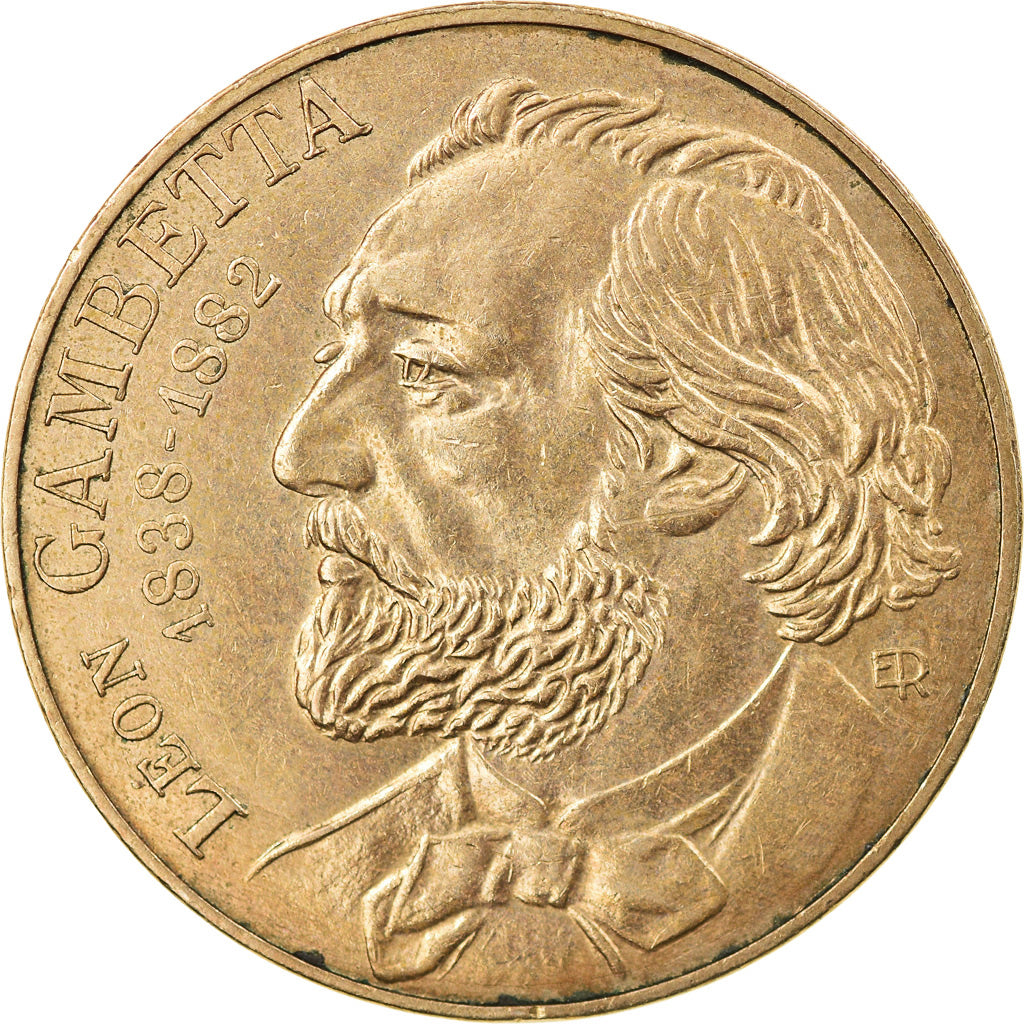 Munten, Frankrijk, Gambetta, 10 Francs, 1982, Paris, ZF+, Nickel-Bronze, KM:950