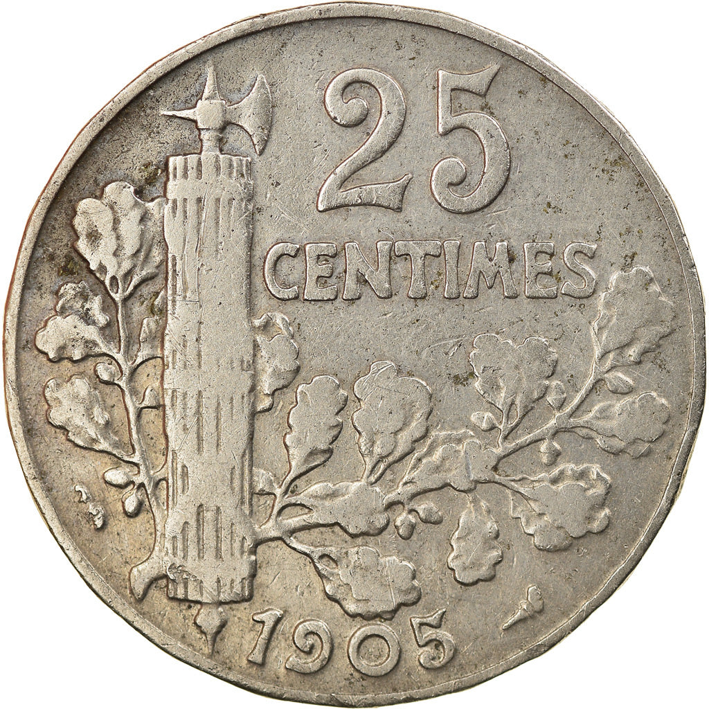 Monnaie, France, Patey, 25 Centimes, 1905, TTB, Nickel, Gadoury:364, KM:856