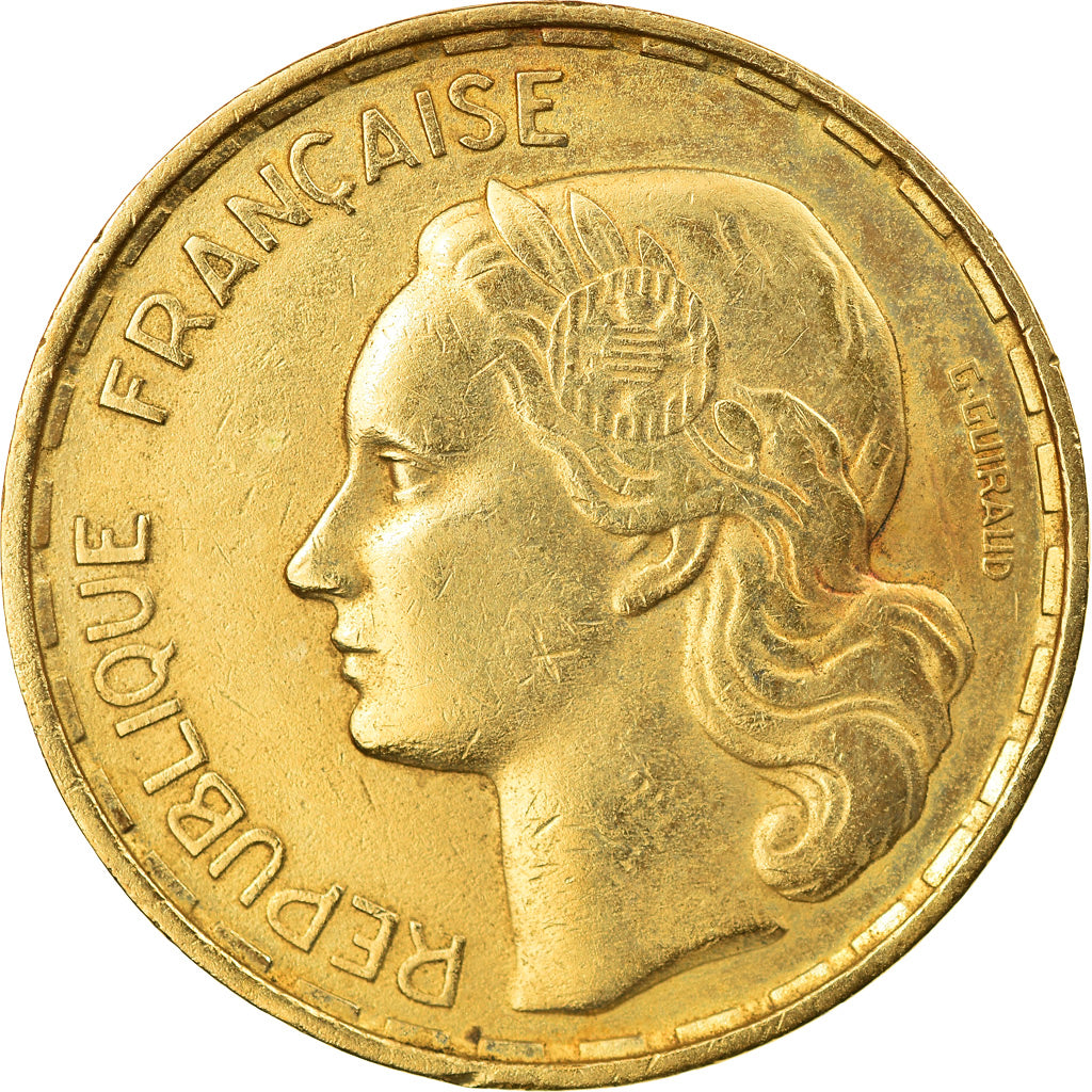 Moneta, Francja, Guiraud, 50 Francs, 1951, Paris, AU(50-53), Aluminium-Brąz