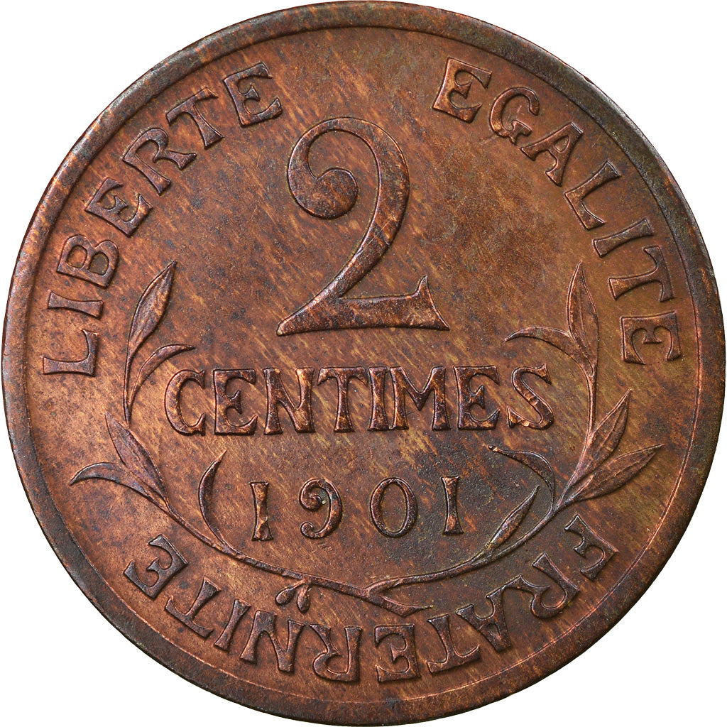 Coin, France, Dupuis, 2 Centimes, 1901, Paris, VF(30-35), Bronze, KM:841