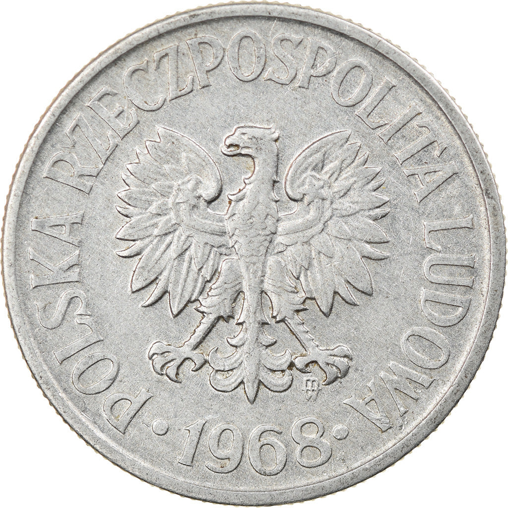 Münze, Polen, 50 Groszy, 1968, Warsaw, SS, Aluminium, KM:48.1