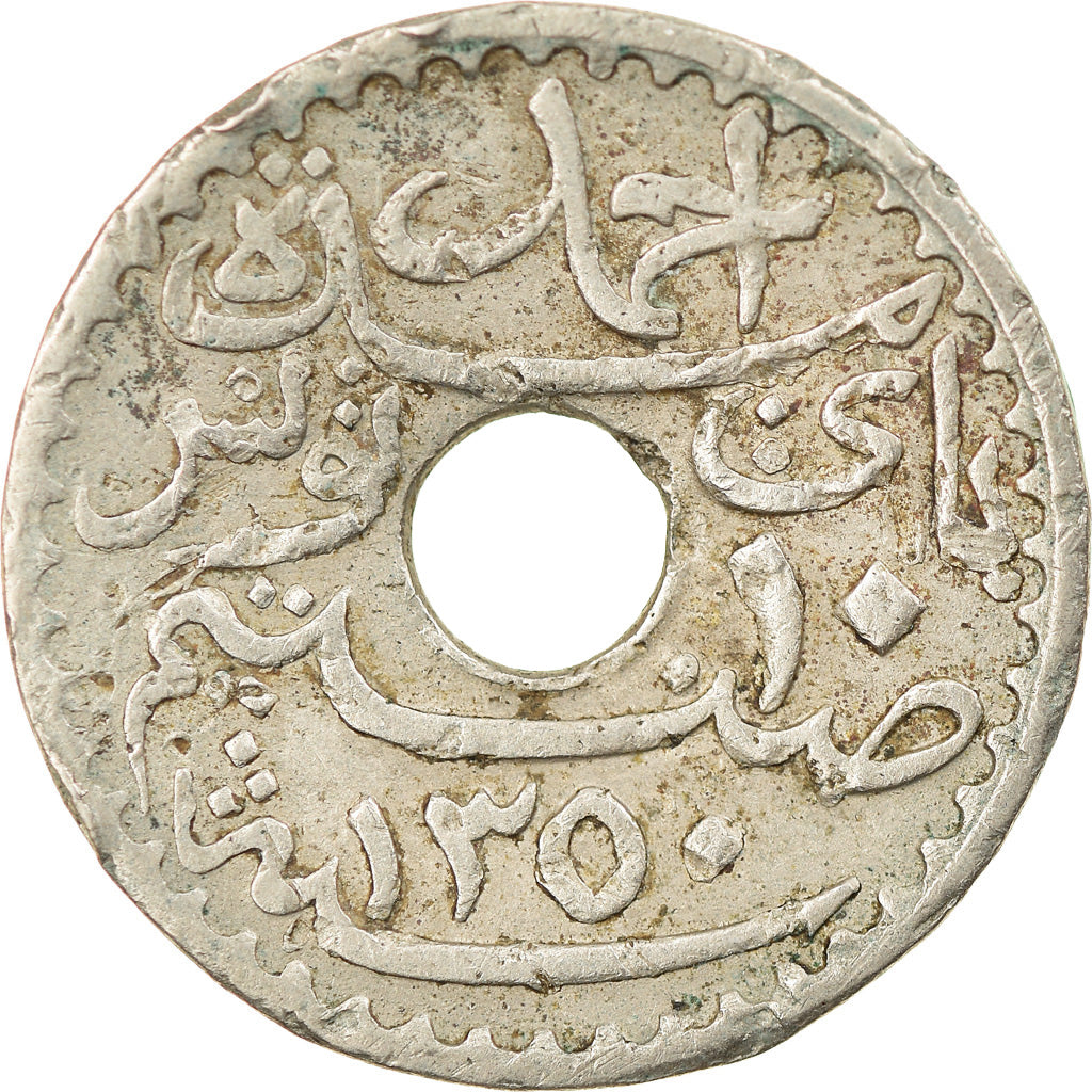 Münze, Tunesien, Ahmad Pasha Bey, 10 Centimes, 1931, Paris, S+, Nickel-Bronze