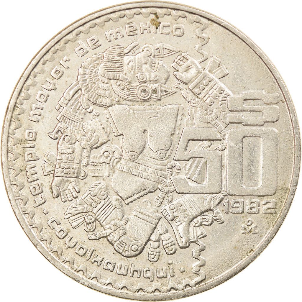 Moneda, México, 50 Pesos, 1982, Mexico City, MBC, Cobre - níquel, KM:490