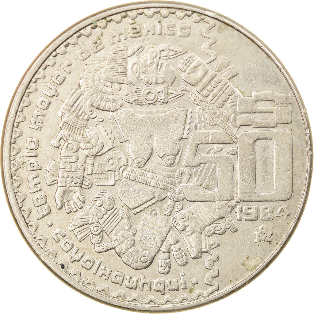 Moneda, México, 50 Pesos, 1984, Mexico City, MBC, Cobre - níquel, KM:490
