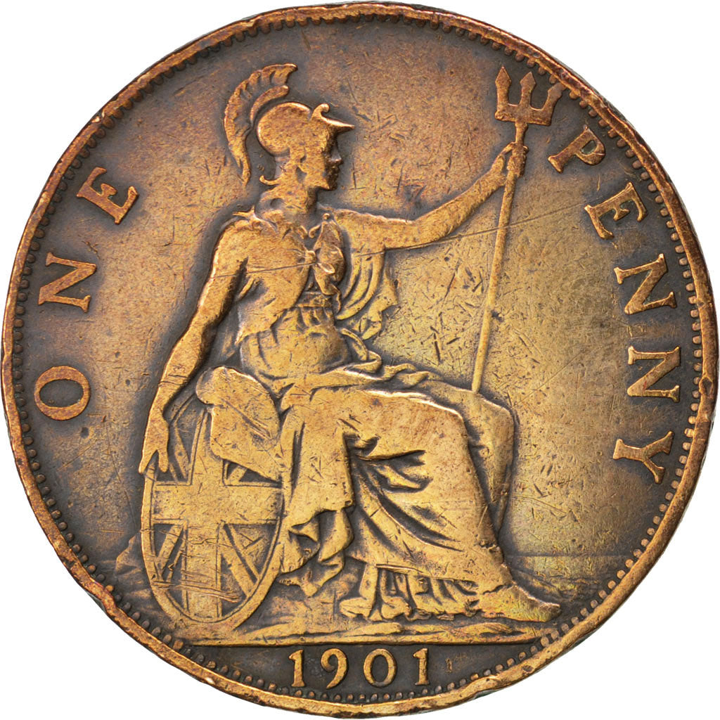 GREAT BRITAIN, Penny, 1901, KM #790, VF(30-35), Bronze, 31, 9.10