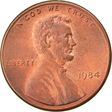 Coin, United States, Lincoln Cent, Cent, 1984, U.S. Mint, Philadelphia