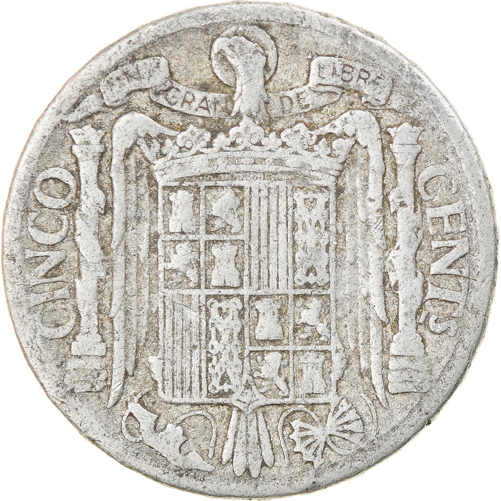 Monnaie, Espagne, 5 Centimos, 1941, TB+, Aluminium, KM:765