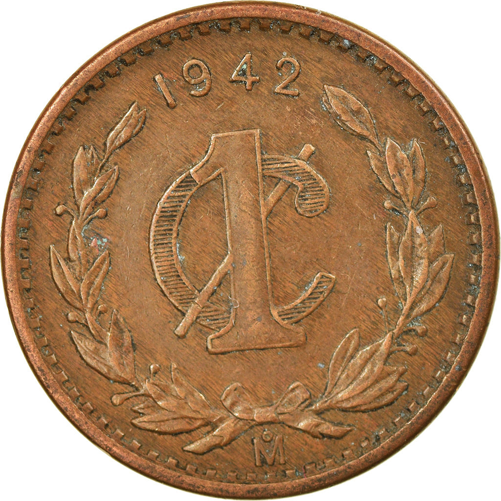 Coin, Mexico, Centavo, 1942, Mexico City, EF(40-45), Bronze, KM:415