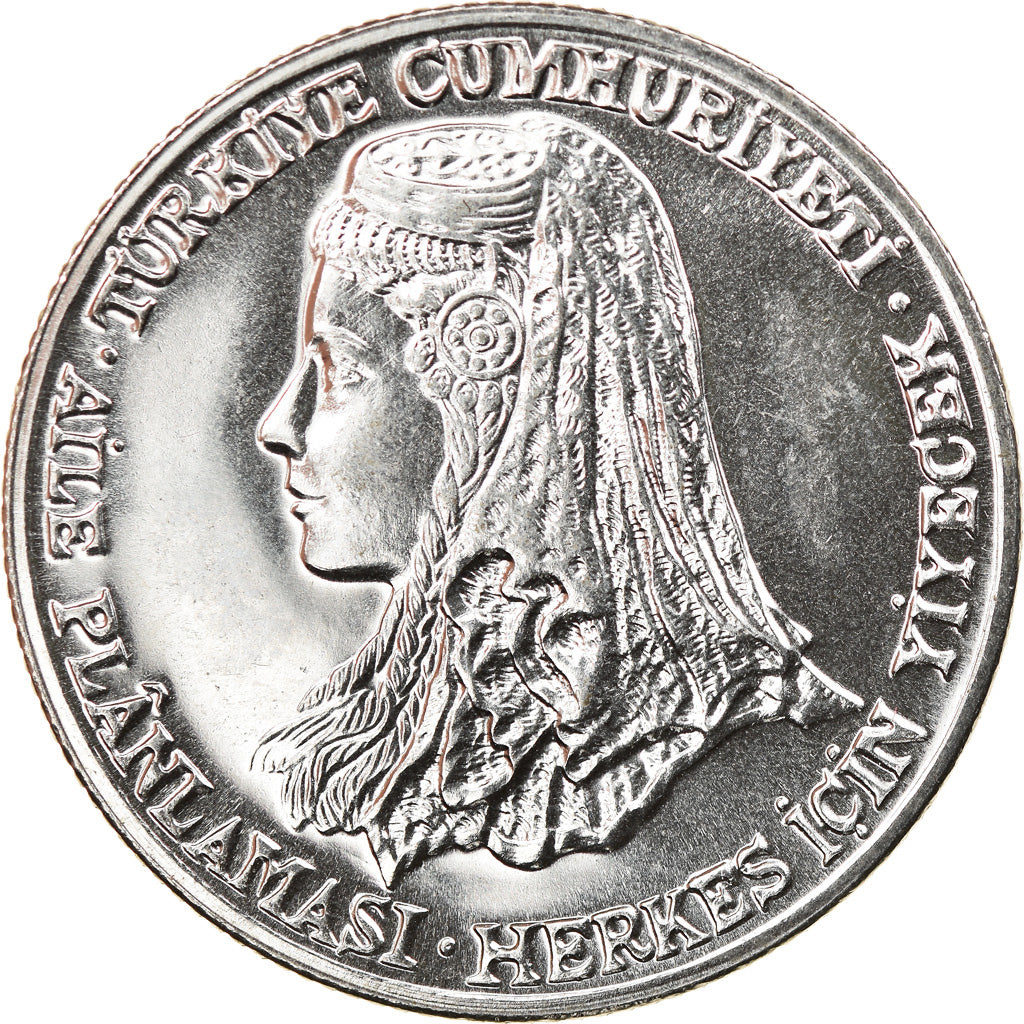 Coin, Turkey, 5 Lira, 1979, MS(60-62), Stainless Steel, KM:928