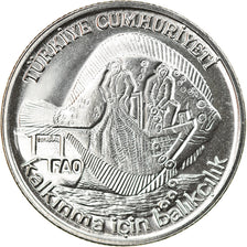 Moneta, Turchia, 5 Lira, 1980, SPL, Acciaio inossidabile, KM:939