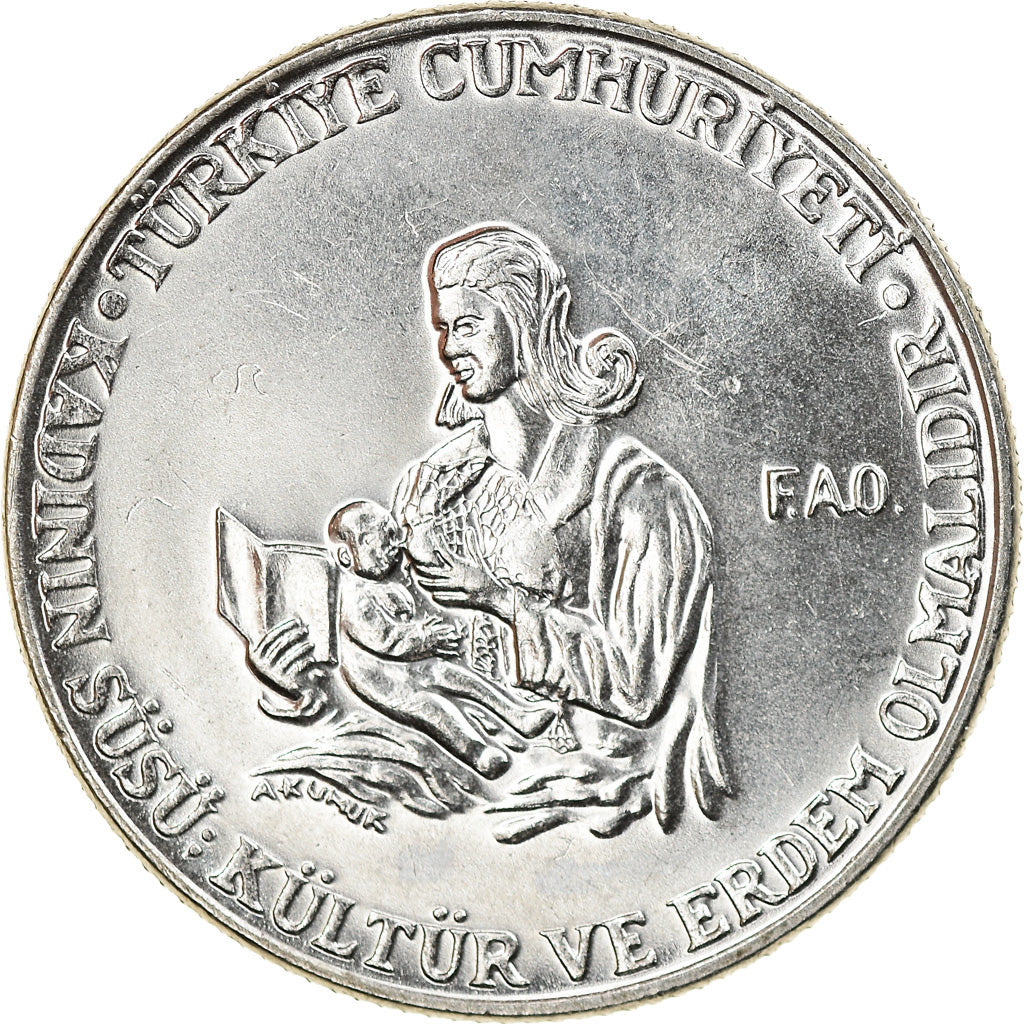 Coin, Turkey, 50 Kurus, 1978, AU(55-58), Stainless Steel, KM:913