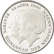 NETHERLANDS, Gulden, 1980, KM #200, MS(65-70), Nickel, 25, 6.01