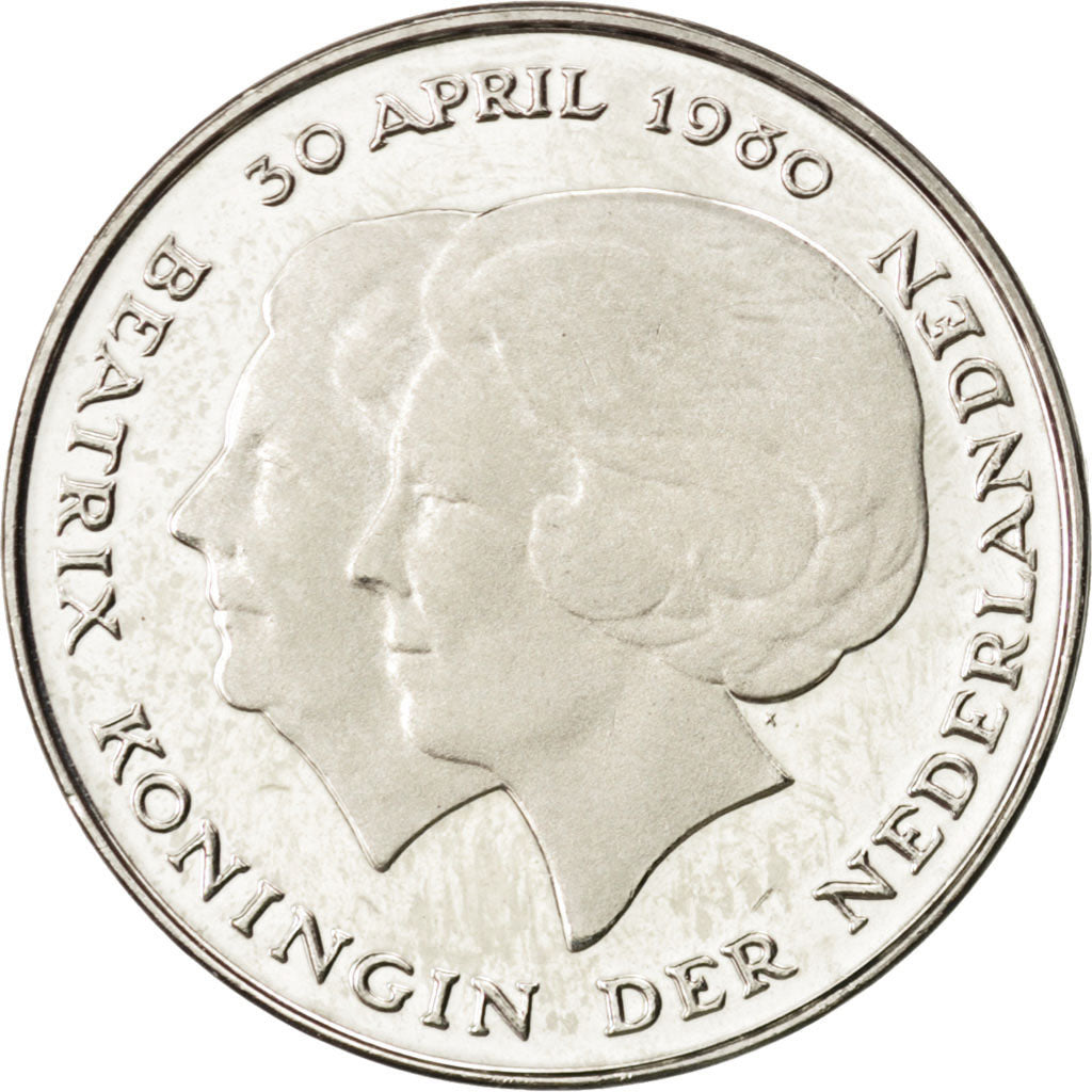 Moneta, Paesi Bassi, Beatrix, Gulden, 1980, FDC, Nichel, KM:200