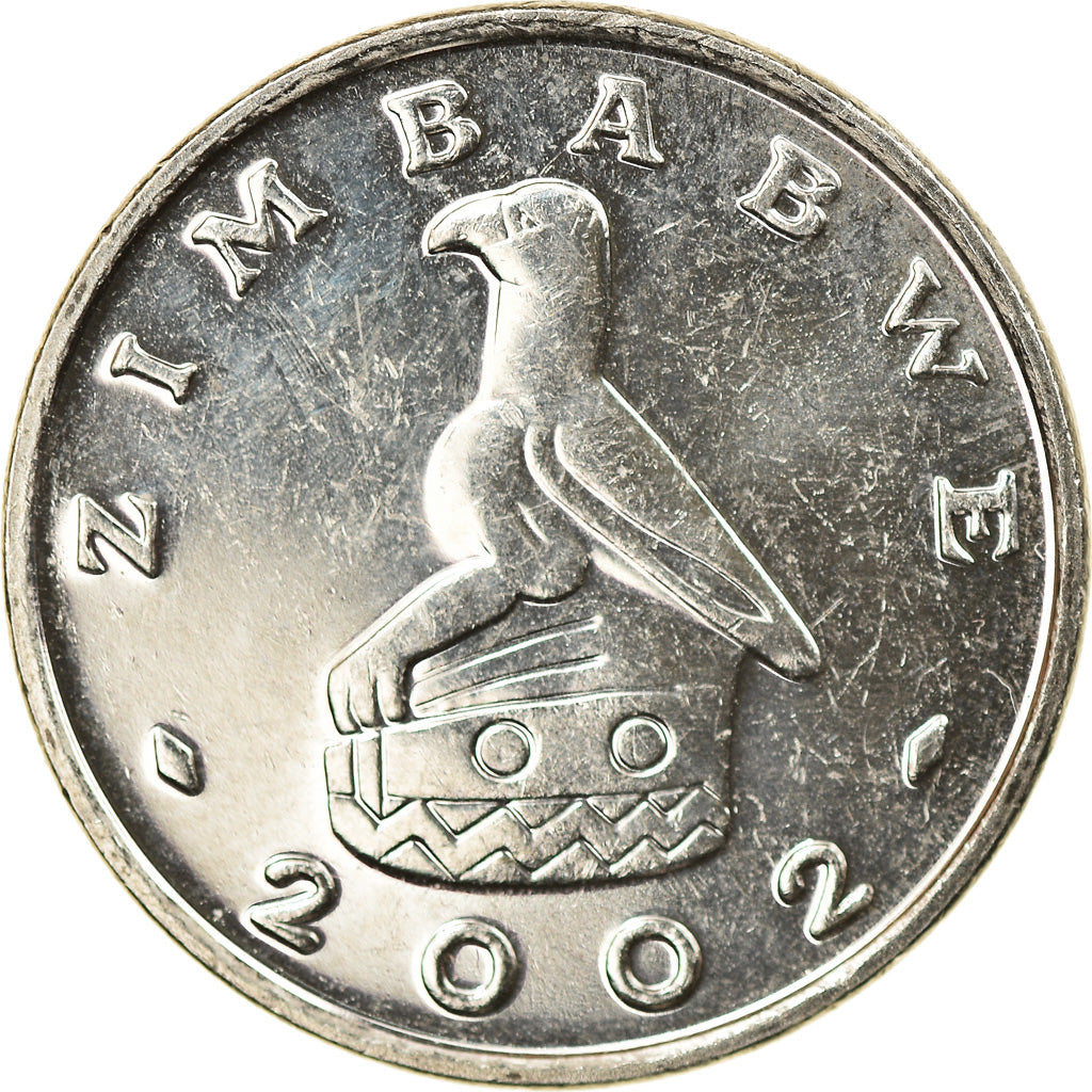 Munten, Zimbabwe, 10 Cents, 2002, Harare, ZF+, Nickel plated steel, KM:3a