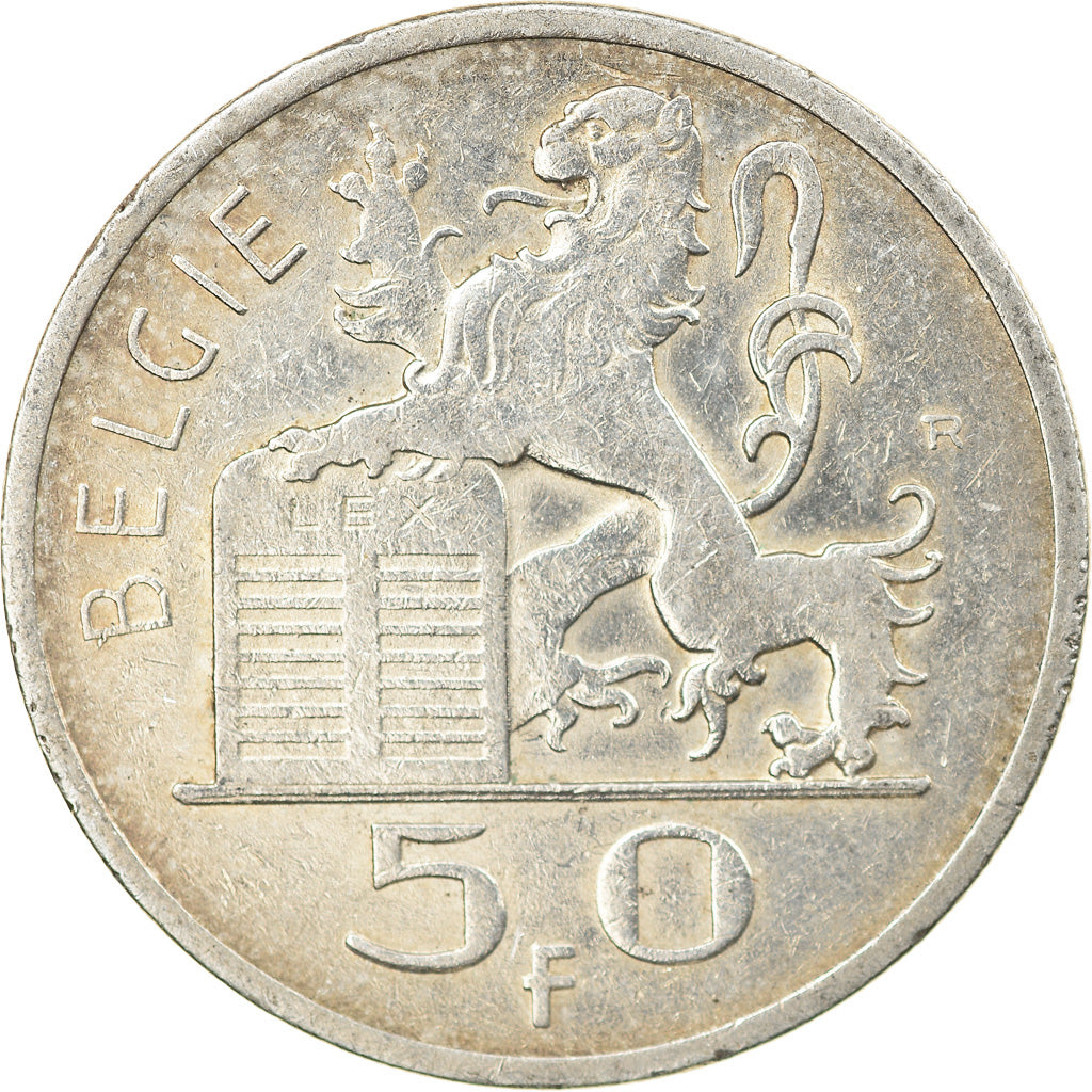 Münze, Belgien, 50 Francs, 50 Frank, 1948, S+, Silber, KM:137