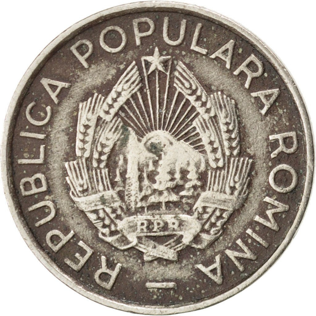 ROMANIA, 10 Bani, 1955, KM #84.3, EF(40-45), Copper-Nickel, 17.5, 1.71