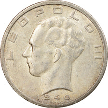 Coin, Belgium, 50 Francs, 50 Frank, 1940, EF(40-45), Silver, KM:122.1