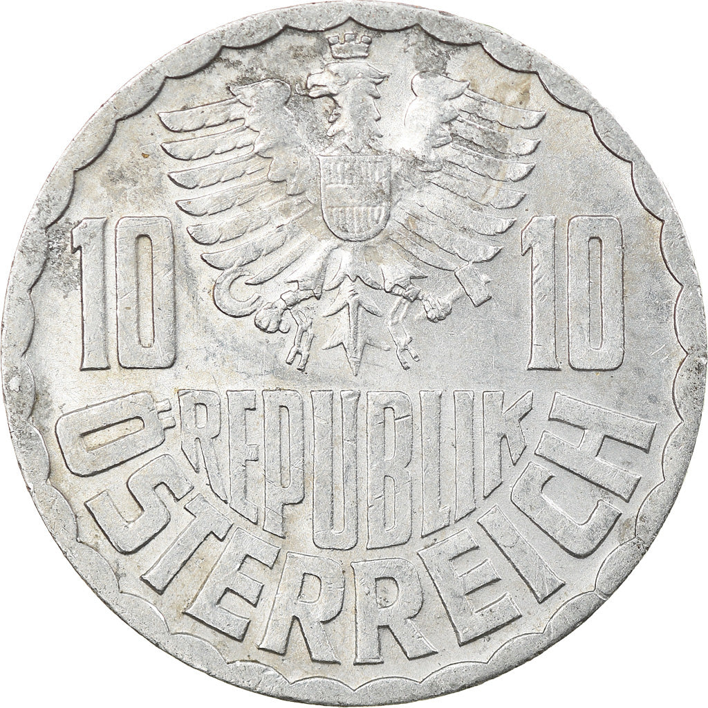 Moneta, Austria, 10 Groschen, 1952, Vienna, MB+, Alluminio, KM:2878