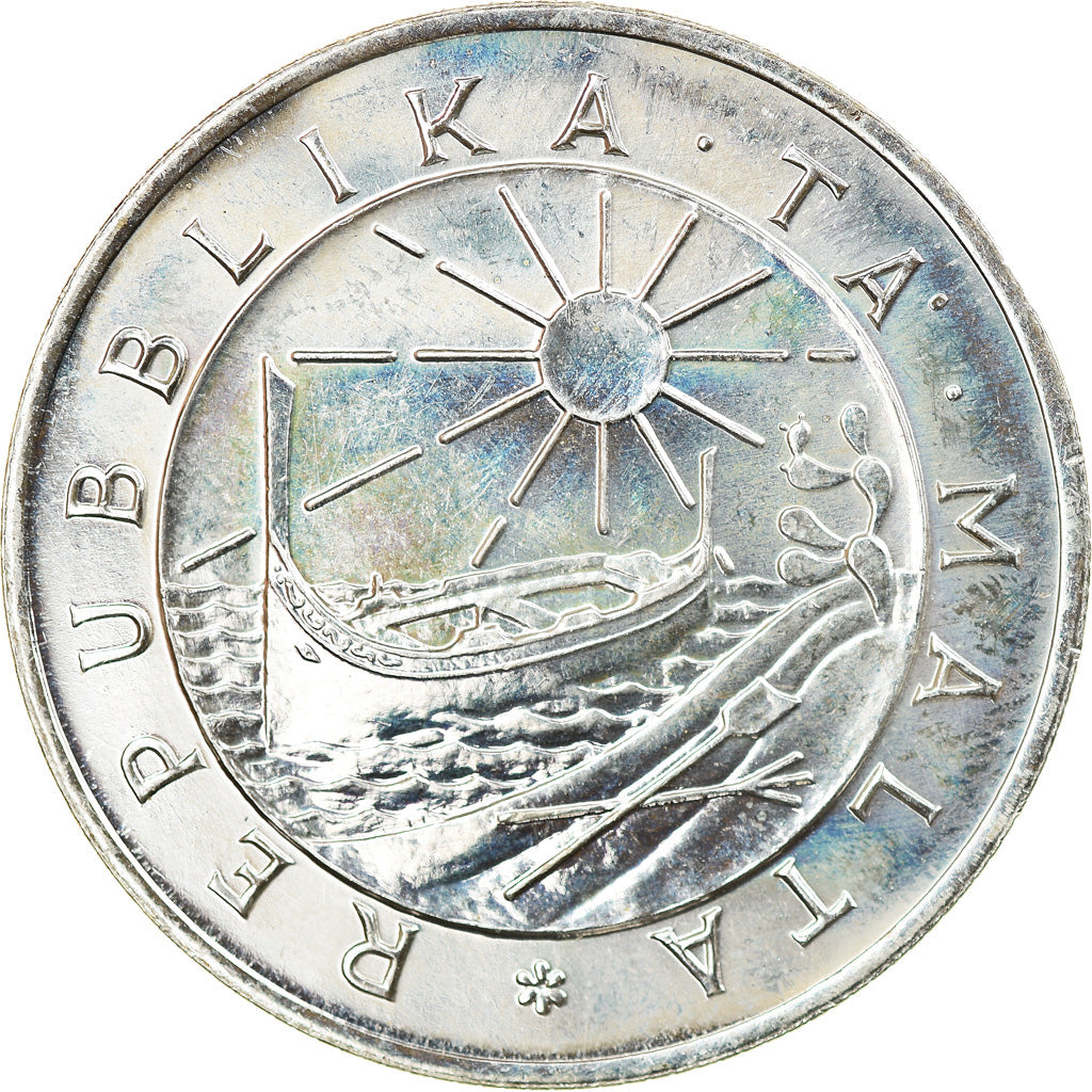 Coin, Malta, 2 Pounds, 1981, British Royal Mint, EF(40-45), Silver, KM:52