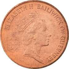 Coin, Guernsey, Elizabeth II, Penny, 1985, Heaton, VF(30-35), Bronze, KM:40
