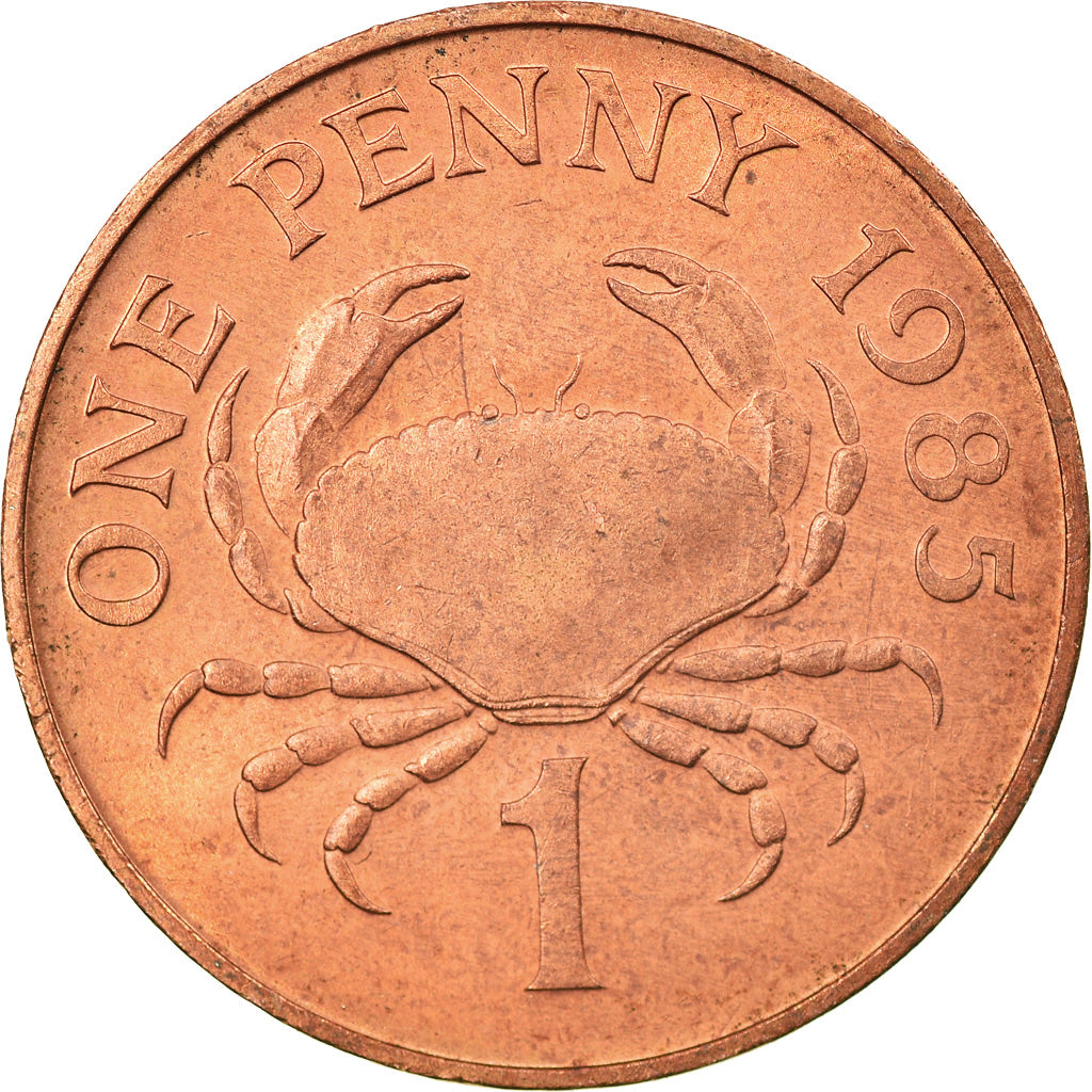 Coin, Guernsey, Elizabeth II, Penny, 1985, Heaton, VF(30-35), Bronze, KM:40
