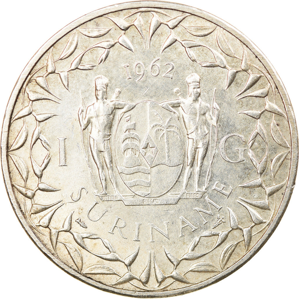 Monnaie, Surinam, Gulden, 1962, TTB+, Argent, KM:15