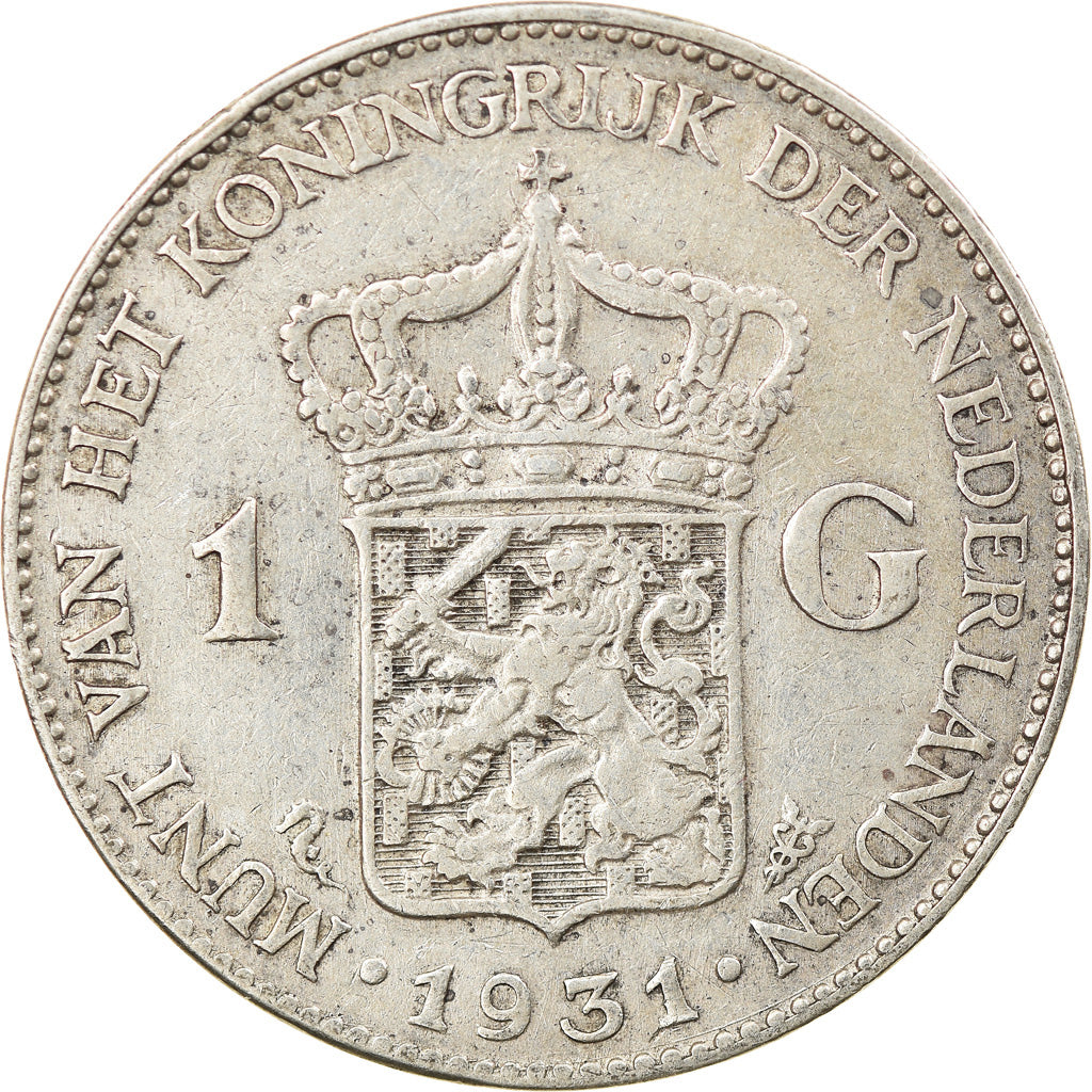 Coin, Netherlands, Wilhelmina I, Gulden, 1931, VF(30-35), Silver, KM:161.1