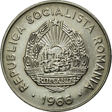 Moneta, Romania, 25 Bani, 1966, BB+, Acciaio ricoperto in nichel, KM:94