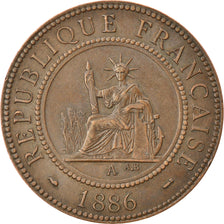 Coin, FRENCH INDO-CHINA, Cent, 1886, Paris, EF(40-45), Bronze, KM:1
