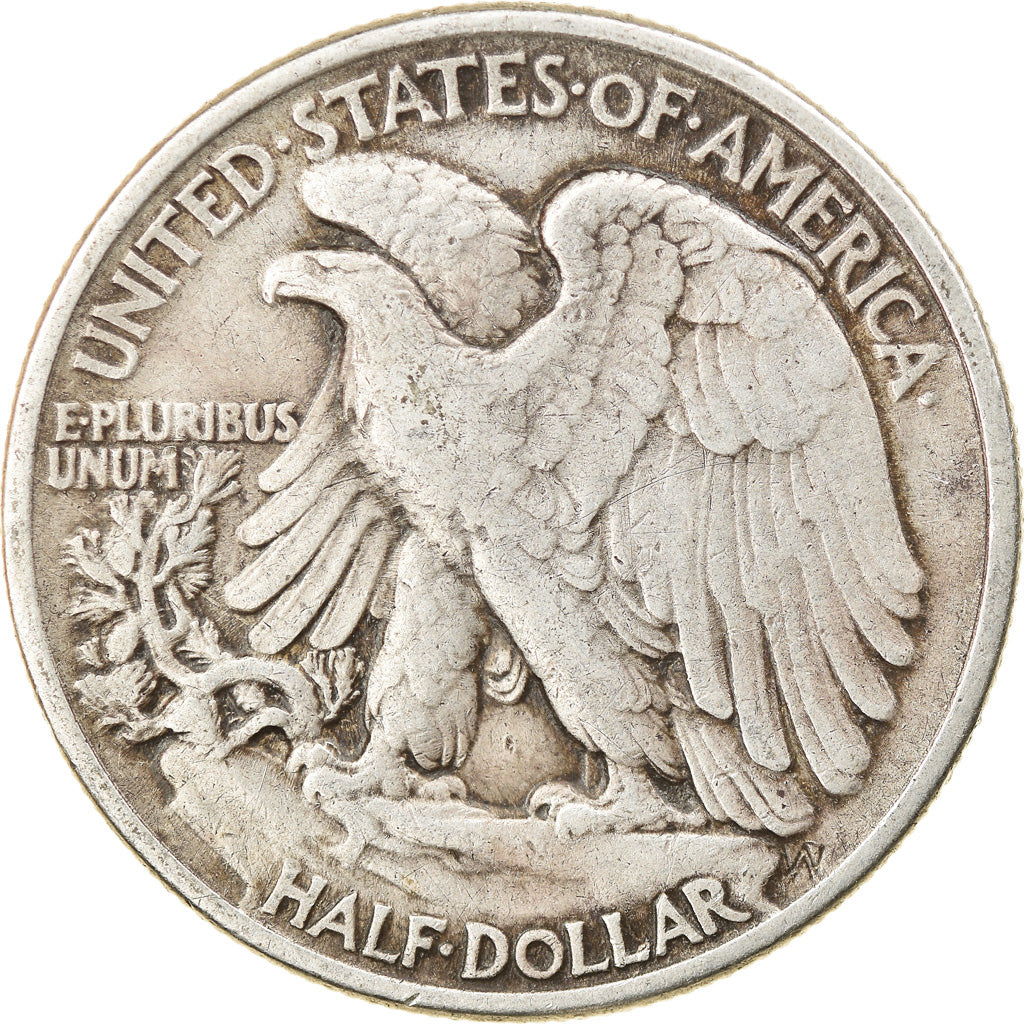 Coin, United States, Walking Liberty Half Dollar, Half Dollar, 1942, U.S. Mint