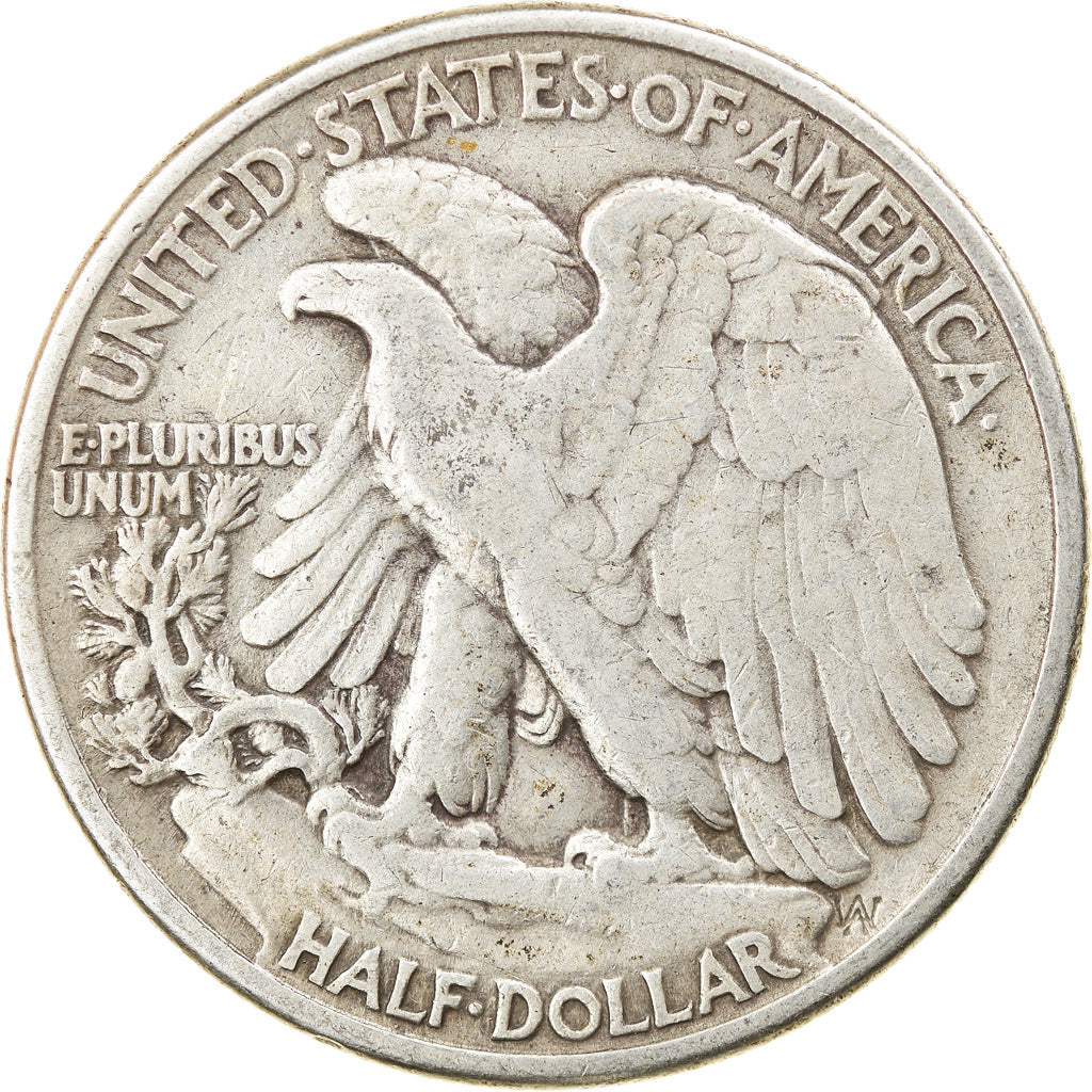 Coin, United States, Walking Liberty Half Dollar, Half Dollar, 1944, U.S. Mint