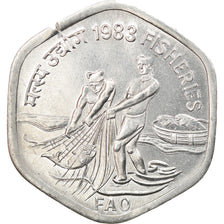 Monnaie, INDIA-REPUBLIC, 20 Paise, 1983, TTB, Aluminium, KM:46