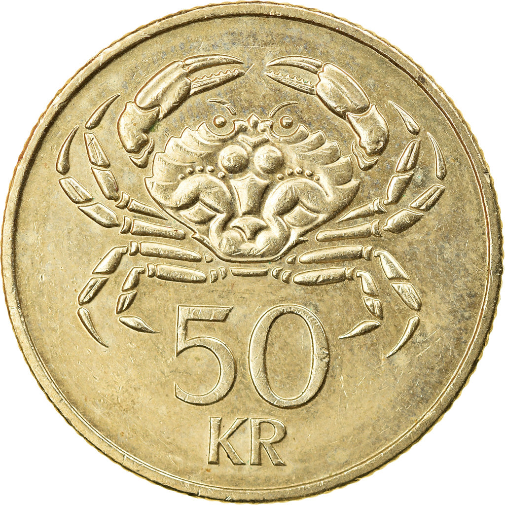 Coin, Iceland, 50 Kronur, 2005, EF(40-45), Nickel-brass, KM:31