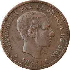 Coin, Spain, Alfonso XII, 5 Centimos, Madrid, VF(30-35), Bronze, KM:674
